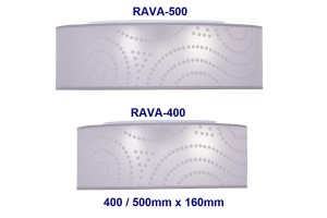 RAVA-400 biała lampa sufitowa plafon abażur tkanina  2xE27 Ø40cm ↕160cm hurt