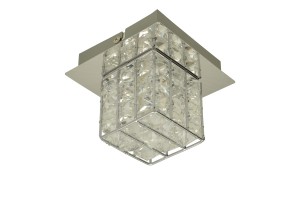 LA PAZ-1 chrom lampa sufitowa plafon klosz szkło ↔12cm ↕10cm 1xG9 hurt