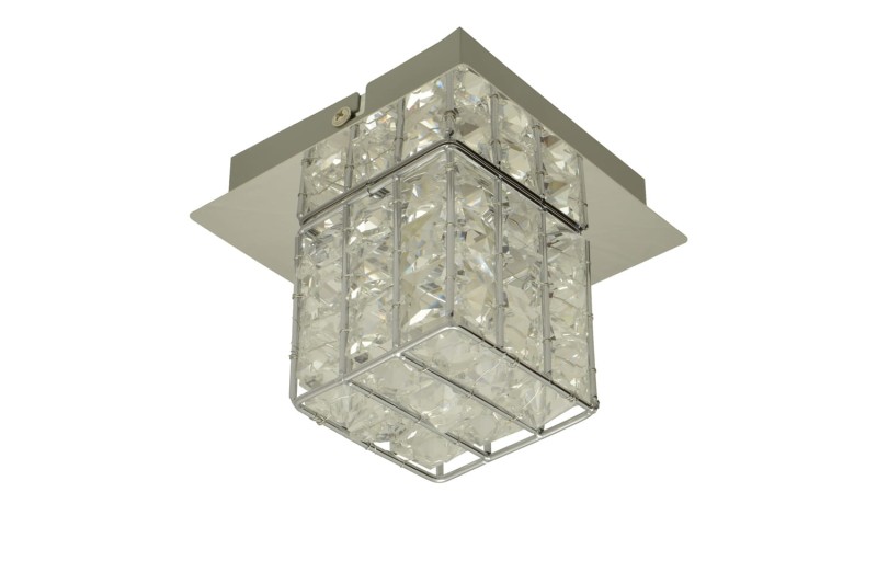 LA PAZ-1 chrom lampa sufitowa plafon klosz szkło