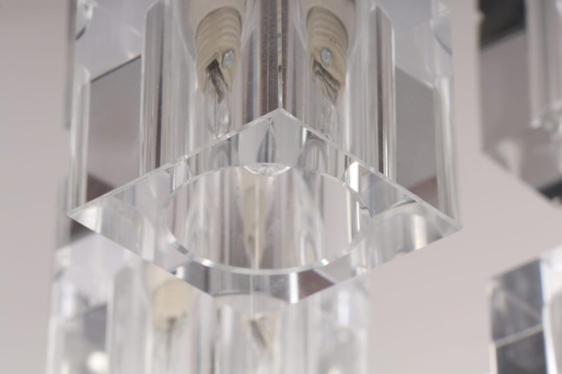 DORA-5 chrom lampa sufitowa plafon klosz szklany