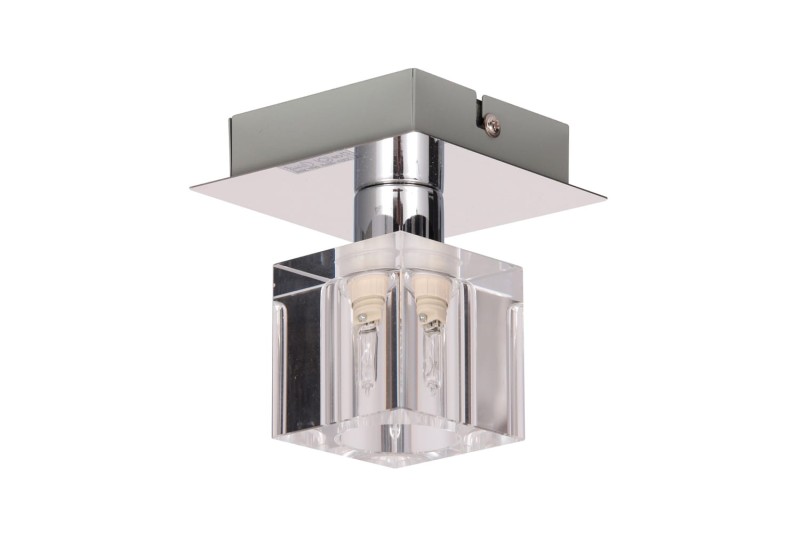 DORA-1 chrom lampa sufitowa plafon klosz szklany