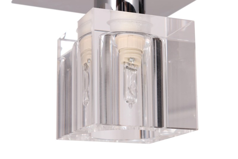 DORA-1 chrom lampa sufitowa plafon klosz szklany
