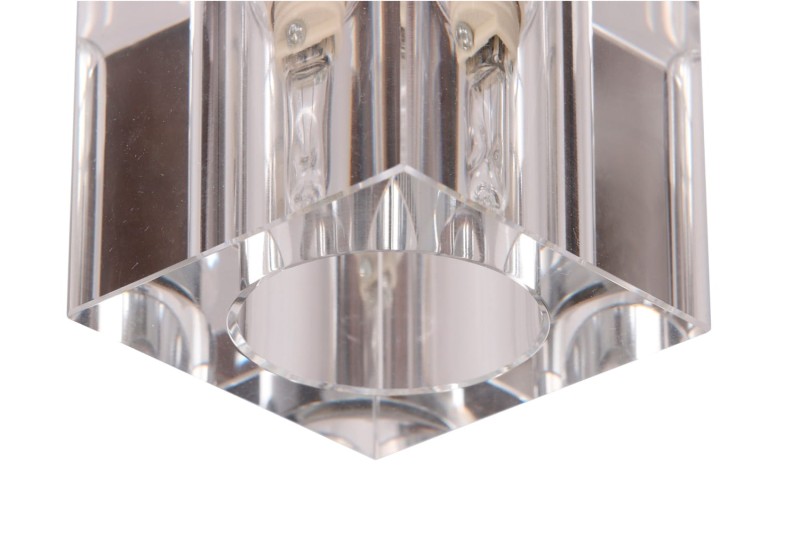 DORA-1 chrom lampa sufitowa plafon klosz szklany