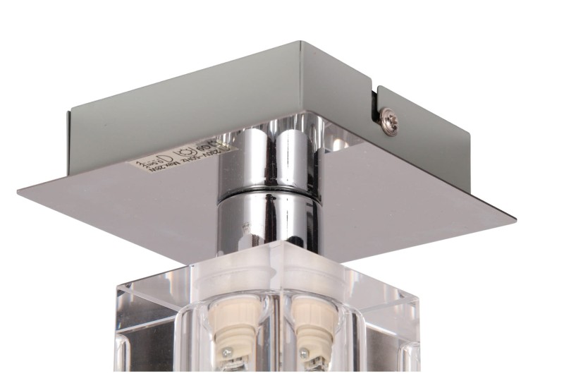 DORA-1 chrom lampa sufitowa plafon klosz szklany