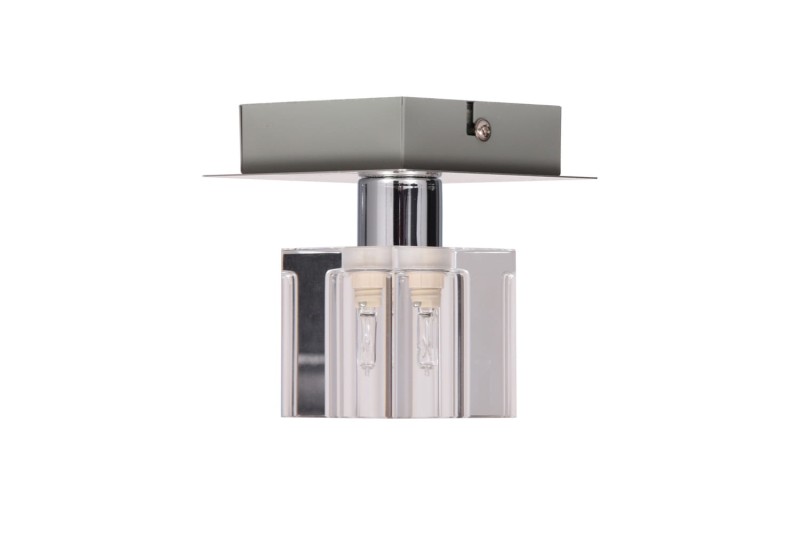 DORA-1 chrom lampa sufitowa plafon klosz szklany