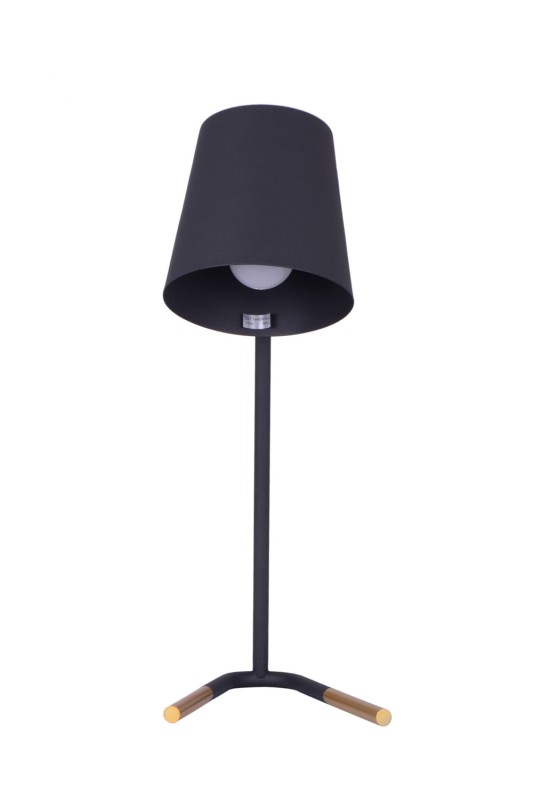 PEPPO Hit design!czarny mat gold lampa stołowa E27