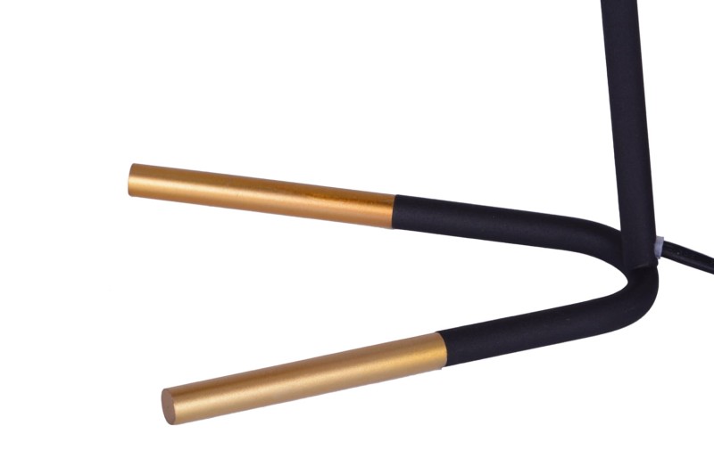 PEPPO Hit design!czarny mat gold lampa stołowa E27
