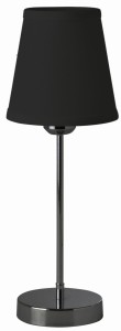 MT-507 czarna perła klasyczna lampka stołowa klosz tkanina czarna Ø15cm ↕38cm 1xE27 hurt