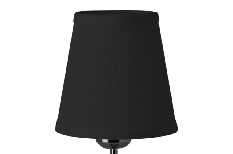 MT-507 czarna perła klosz czarny lampka stołowa