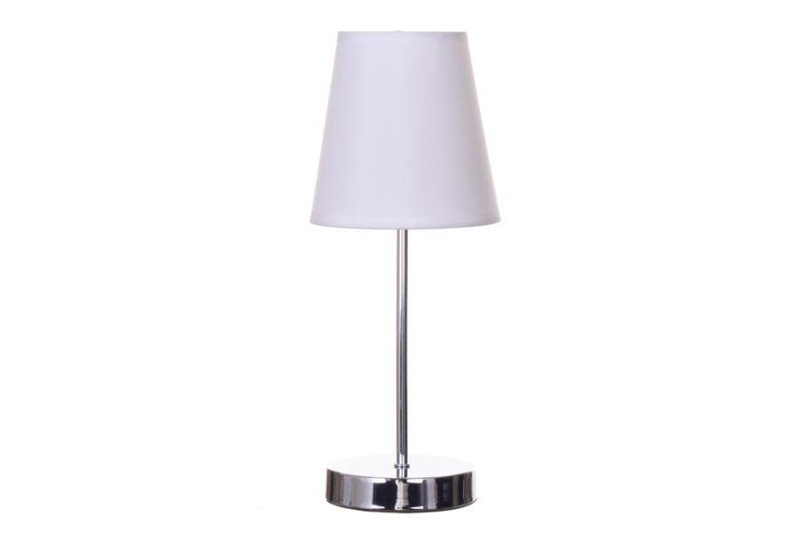 MT-507 chrom klosz biały lampka stołowa