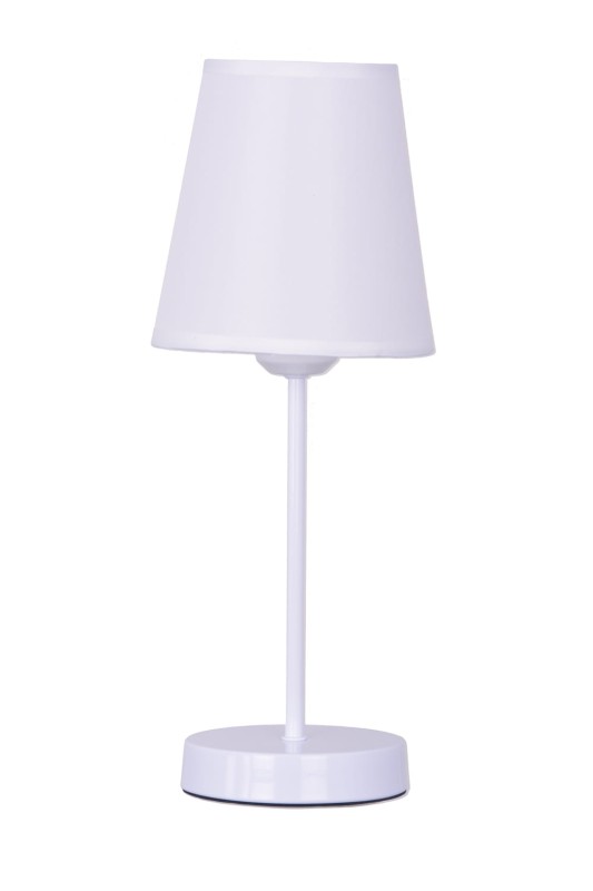 MT-507 biały klosz biały lampka stołowa