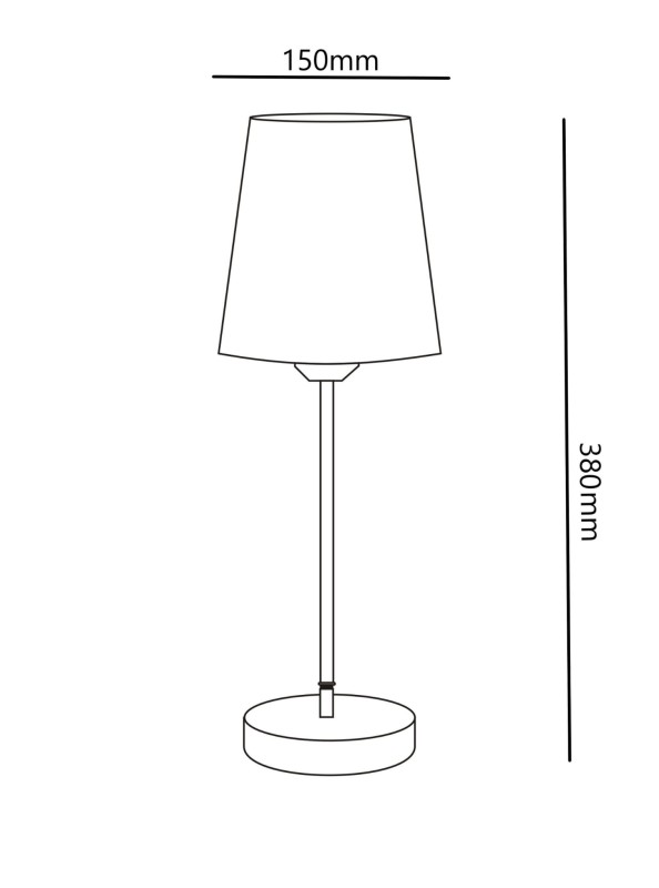 MT-507 biały klosz biały lampka stołowa