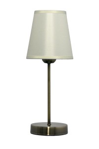 MT-507 antyk klasyczna lampka stołowa klosz tkanina ecru Ø15cm ↕38cm 1xE27