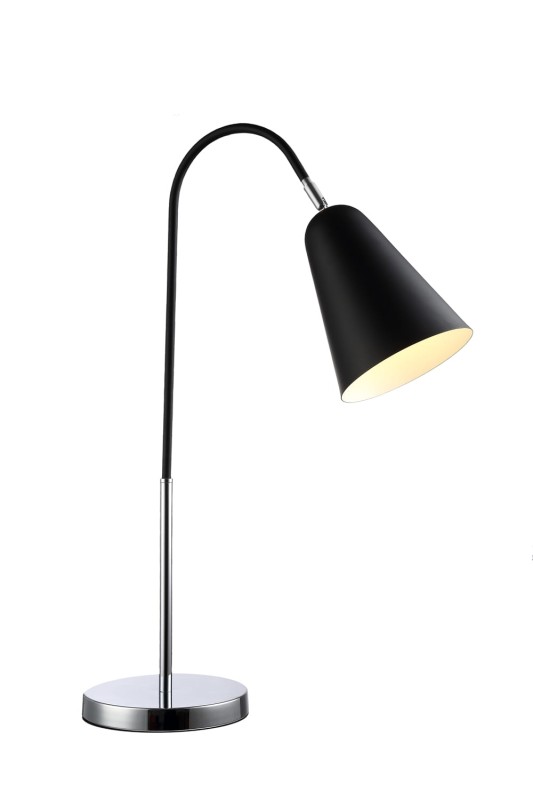 MONTREAL T – czarny mat/chrom  lampa stołowa E27