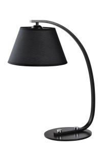 FL-2023 czarna lampa stołowa abażur tkanina  Ø24cm ↕52cm 1xE27 