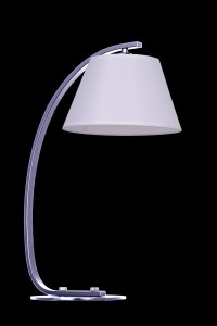 FL-2023 chrom lampa stołowa abażur biały tkanina  hit sprzedaży Ø24cm ↕52cm 1xE27