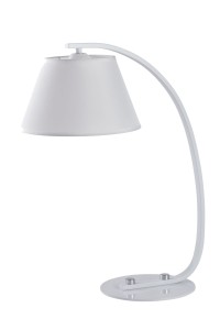 FL-2023 biała lampa stołowa abażur biały tkanina hit sprzedaży Ø24cm ↕52cm 1xE27