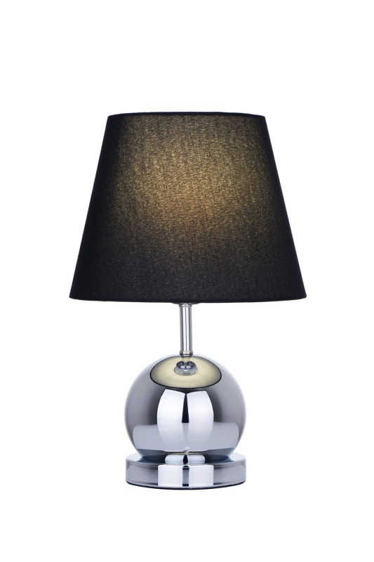 CLETO-B czarny+chrom lampa stołowa (touch)