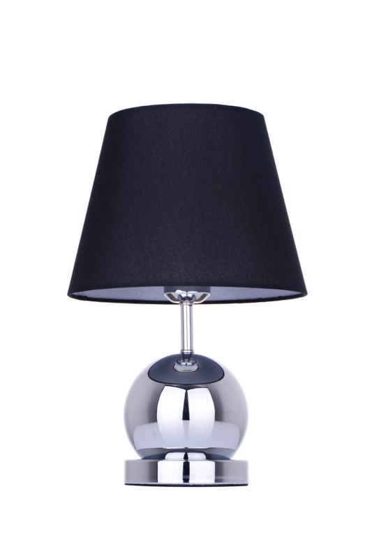 CLETO-B czarny+chrom lampa stołowa (touch)