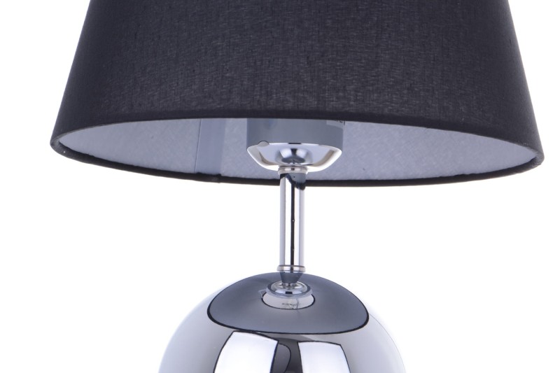 CLETO-B czarny+chrom lampa stołowa (touch)