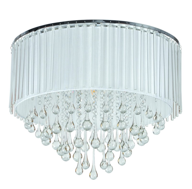 SILVAN-500  kryształ, lampa wisząca, abażur, E27x6