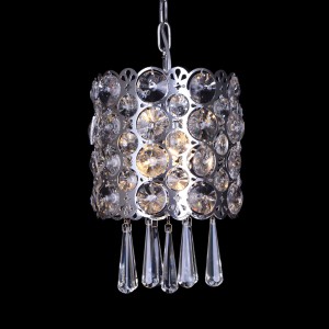 OLIVIA 200 chrom zjawiskowa lampa sufitowa wisząca z ozdobnymi kryształami styl glamour Ø22cm ↕110cm 3xG9 hurt  
