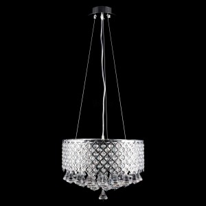 IBIZA 400 chrom lampa sufitowa wisząca kryształ żyrandol styl glamour  Ø38cm ↕26cm całk.120cm 6xE14 hurt