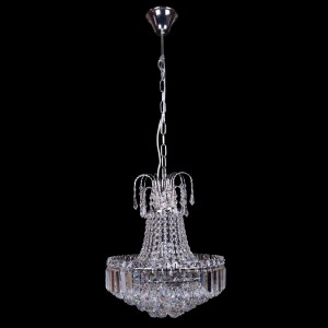HAWANA chrom piękna lampa wisząca żyrandol kryształowy glamour Ø38cm ↕48cm całk.120cm 6xE14 Hit cenowy !