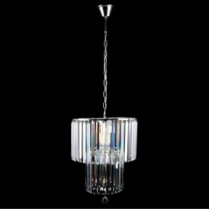 DAFNE 400 chrom żyrandol kryształowy lampa sufitowa wisząca 2-poziomy styl glamour  Ø40cm  ↕180cm  4xE14