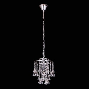 CARACAS 250 chrom glamour kryształowa piękna lampa wisząca Ø 25cm 2-piętrowa efektowne załamania światła 1xE14 