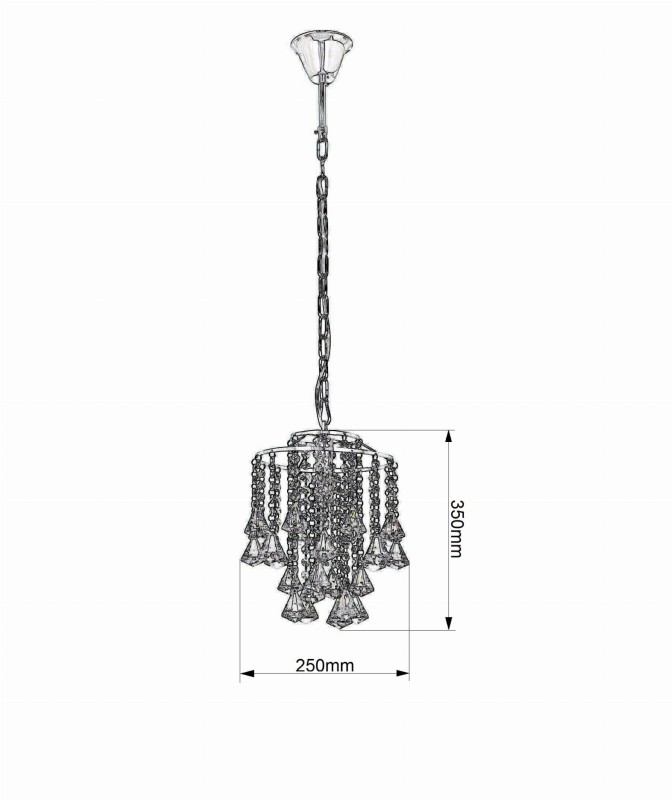 CARACAS 250 chrom lampa zwis 1*E14