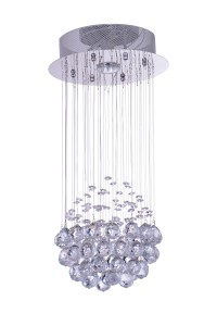 BRASILIA chrom zjawiskowa kryształowa lampa wisząca glamour kule kryształowe Ø 25cm 1xGU10 