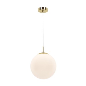 LIXA-250  FGD/WH nowoczesna i stylowa lampa wisząca złota gold klosz biały mleczny 1xE27  ↔ 25cm  ↕ 120cm 