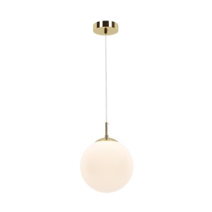 LIXA-200 FGD/WH  nowoczesna i stylowa lampa wisząca złota gold klosz biały mleczny 1xE27 ↔ 20cm  ↕ 120cm