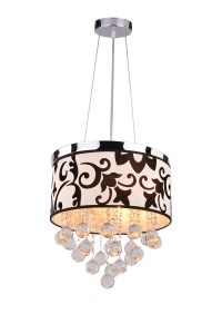ARETA chrom czarny lampa wisząca zawiesia kule kryształowe  3xE14