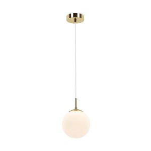 LIXA-1C XLFGD+WH nowoczesna i stylowa lampa wisząca złota klosz biały mleczny 1xE27 ↔ 15cm  ↕ 120cm