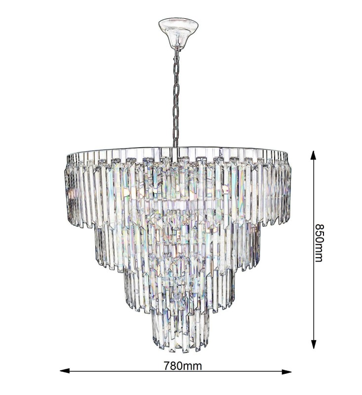 ADELE 800 chrom lampa zwis 18*E14