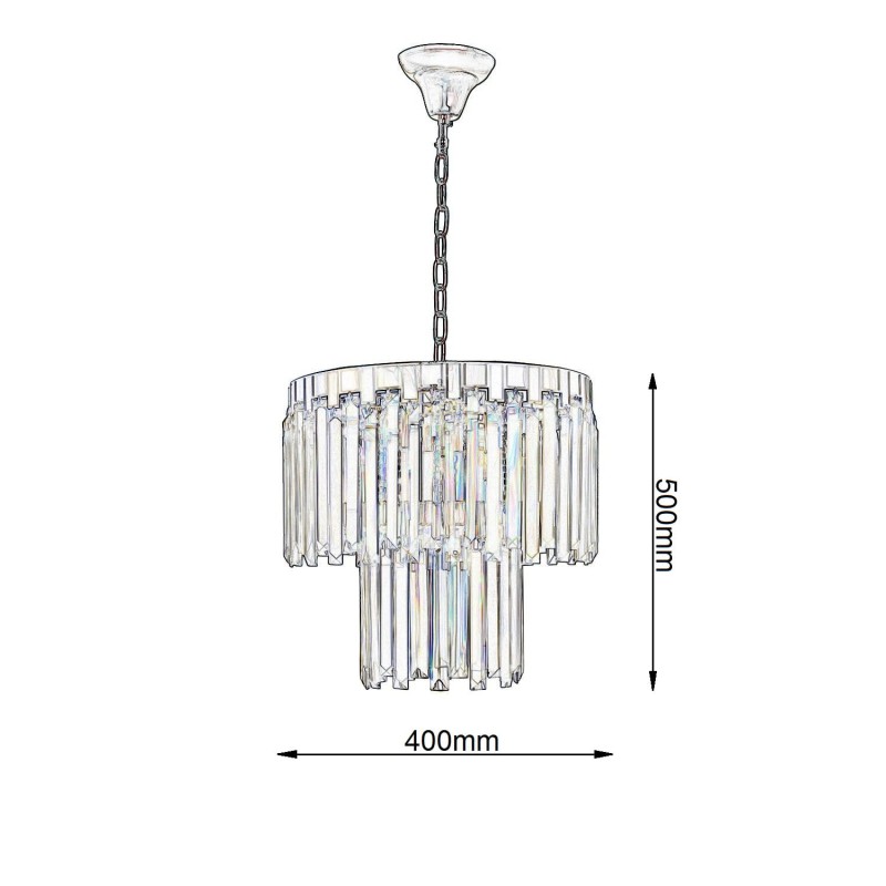 ADELE 400 złoty lampa zwis 6*E14