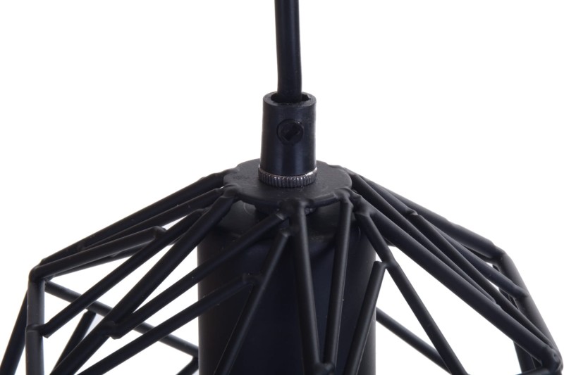 TRISH loft/industrial czarna lampa wisząca E27