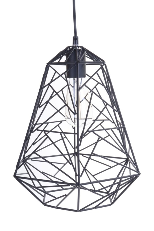 TRISH loft/industrial czarna lampa wisząca E27