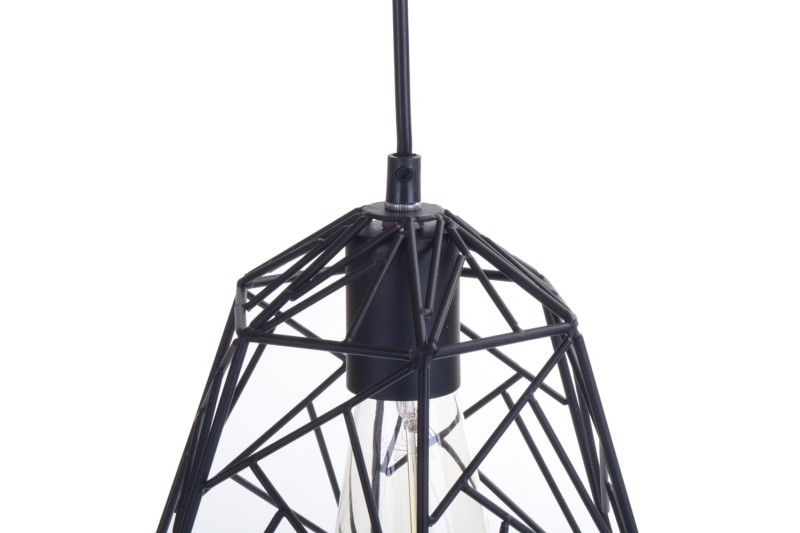 TRISH loft/industrial czarna lampa wisząca E27