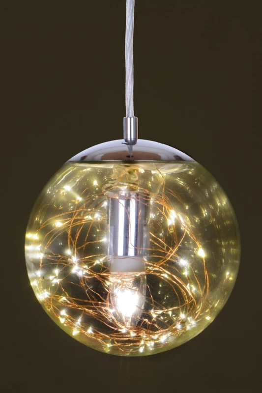 TERRA-M miedź lampa wisząca E27+LED 200mm