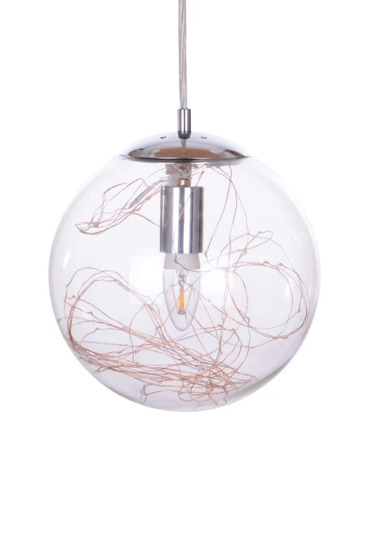 TERRA-D miedź lampa wisząca E27+LED 250mm