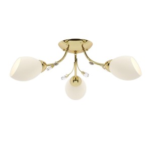 FEIRA-3 FGD+WH lampa sufitowa żyrandol złoty/biały  3xE27