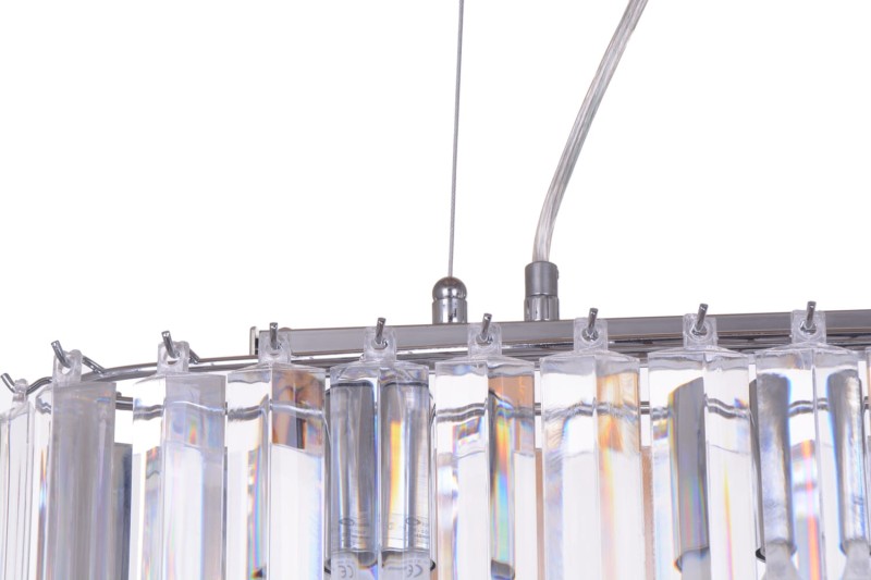 ROTONDO klasyk chrom+akryl lampa wisząca 570mm