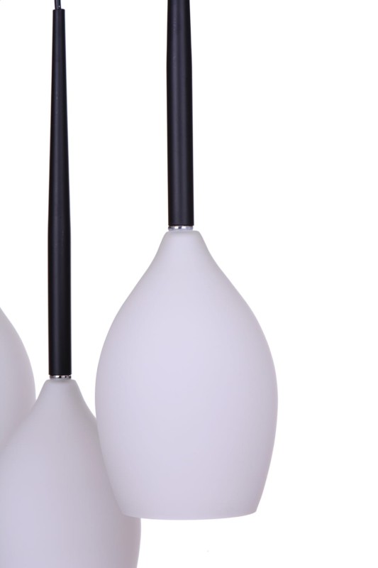 RIO-4 czarny+biały klosz lampa wisząca