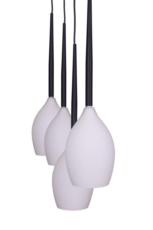 RIO-4 czarny+biały klosz lampa wisząca