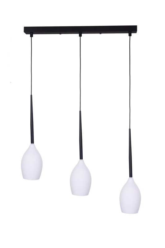 RIO-3 czarny+biały klosz lampa wisząca