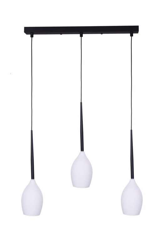 RIO-3 czarny+biały klosz lampa wisząca