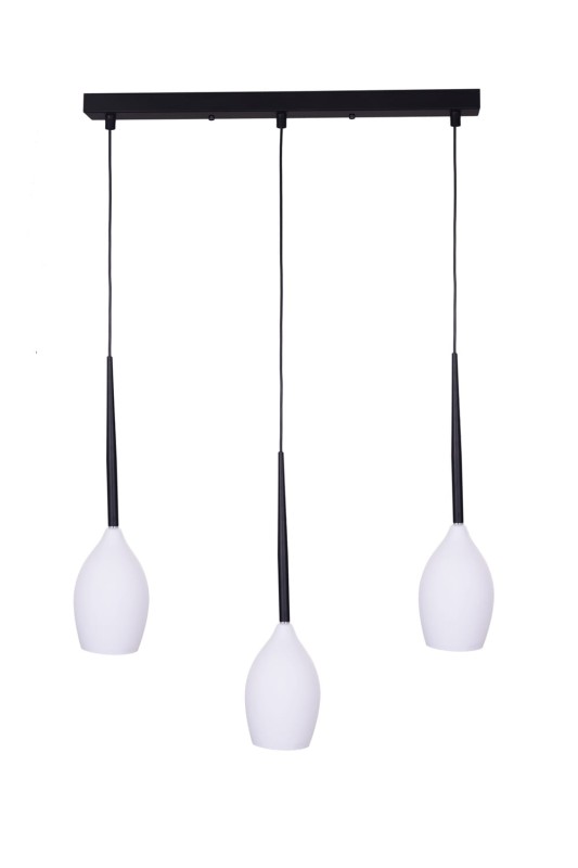 RIO-3 czarny+biały klosz lampa wisząca